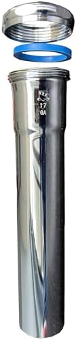 EZ-FLUID 1-1/2" x 16" Heavy Duty Thick Commercial Grade 17GA Chrome Brass by EZ-FLUIDPlumbingProducts