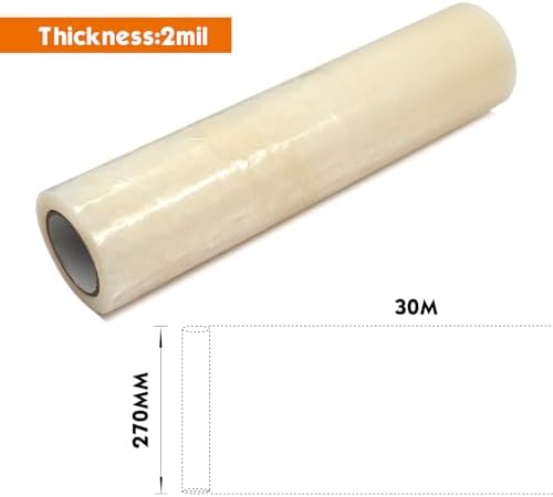 ROLLINGDOG 2Mil Self Adhesive Clear Protective Glass Film 11 inch x 100 ft - Image 3