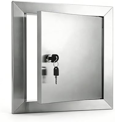 Stainless Steel Locking Access Panel 12x16 16x16 18x18, Heavy Duty Wall Hole by Unknown