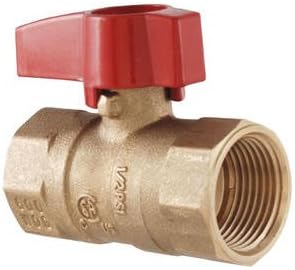 1-Pack 1/2-Inch FIP Straight Gas Ball Valve, Rust Resistant Brass, Quarter-Turn by PROCURU