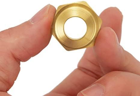 2pcs Brass Flare Tube Fitting Half-Union Gas Adapter, 3/8" Flare x 1/8" Male - Image 3