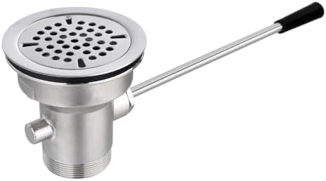 3-1/2" Commercial Sink Drain Valve Lever Handle Stainless Steel by Unknown