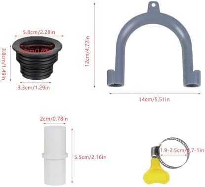 8 Pack Washing Machine Drain Hose Holder Hook - Image 2