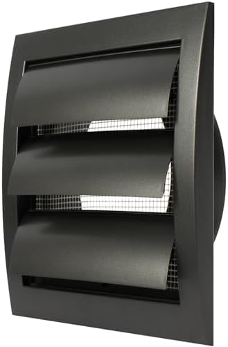 Repa Market 4" ABS Plastic Anthracite Dryer Vent Cover Outside, 4 Inch Exhaust by RepaMarket