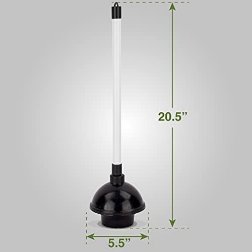 LDR Plastic Handle Flange Plunger, Double Thrust Rubber Cup, Space-Saving - Image 2