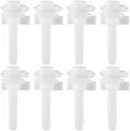 8Pcs Toilet Seat Screws Replacement Kit, Plastic Toilet Seat Hinge Bolts Screws by Tecbeauty