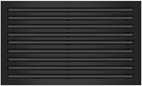 BUILDMART - 30x18 Modern AC Vent Cover - Decorative Black Aluminum Air Vent - by TexasBuildmart