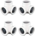 3/4" 3-WAY ELBOW Industrial Threaded Black Iron Pipe Fittings; White Satin by PRIMPIPEWORKS