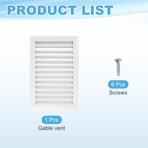PATIKIL 22 x 14 Inch Gable Vent, 12 x 20 Inch Duct Opening Size - Image 3