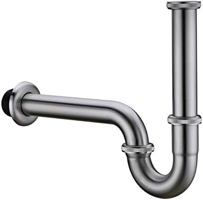 Brass P Trap, 1 1/4 Bathroom Basin Sink Waste Trap Drain Kit by Orhemus