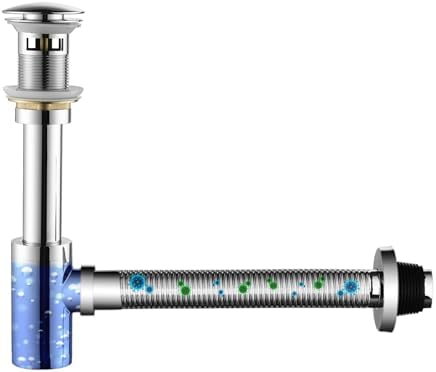 Bathroom Sink P-Trap Complete Set Adjustable Threaded Tube 1-1/4 Bottle Trap - Image 4