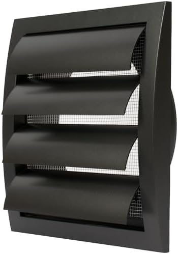 Repa Market 6" ABS Plastic Anthracite Dryer Vent Cover Outside, 6 Inch Exhaust by RepaMarket