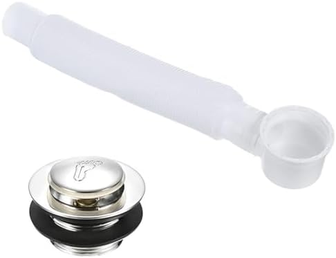 Bathtub Waste Set with Siphon Overflow Drain, Brass and Plastic Tub Drains - Image 4
