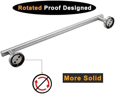 Nolimas Brushed Nickel Bath Towel Bar Single Bars Towel Rack Rod Classic Wall - Image 7