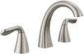 Delta Arvo Brushed Nickel Faucet 3 Hole, 8 Inch Widespread Bathroom Sink Faucet by Unknown