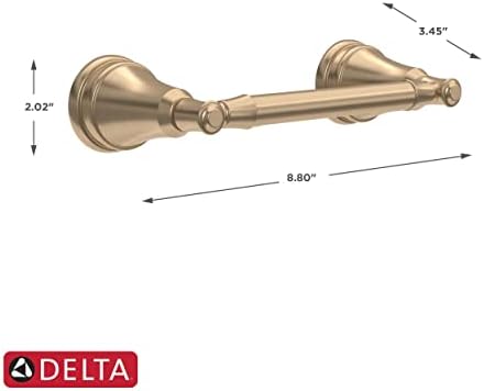 Delta Mylan Toilet Paper Holder Champagne Bronze Pivoting Tissue Roll Rod - Image 3