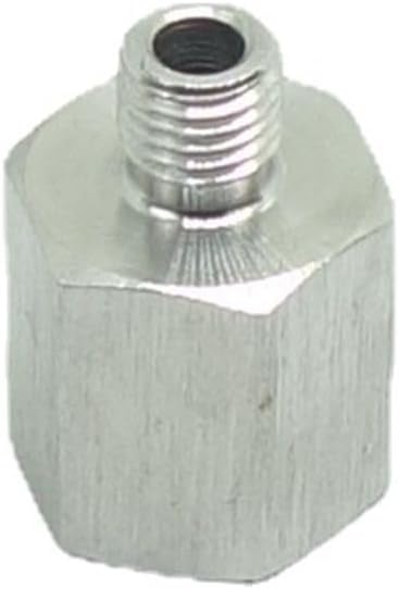 2 Pcs 1/4" NPT Pipe Female To M8 x 1 Male Metric Gauge Adapter Stainless 304 - Image 3