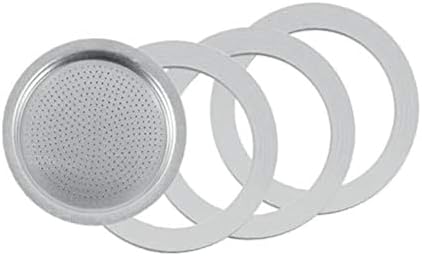Tredoni 3 Silicone Seals/Rings+Filter -Replacement- Sizes 1, 14 Cup Espresso by Tredoni