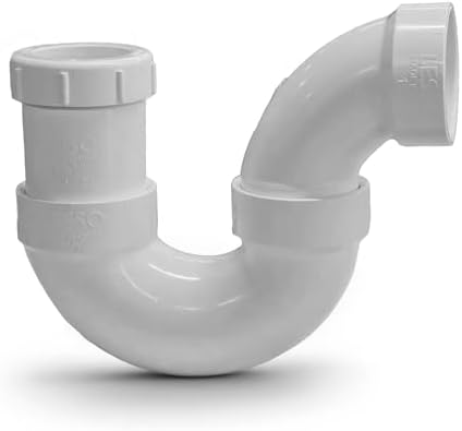 LESSO P Trap PVC 1.5 Inch, 1-/2" Pipe RV Drain Bathroom Kitchen Sink by LESSO