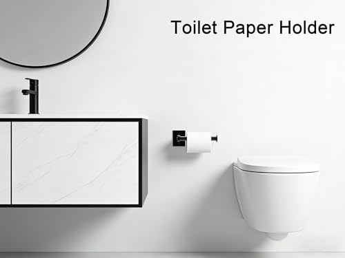 Black Hand Towel Bar for Bathroom Wall, Towel Rack 304 Stainless Steel - Image 2