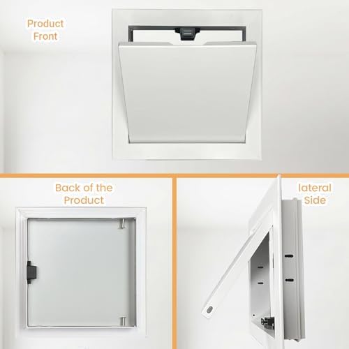 Access Panel for Drywall, 16 x 16 inch Wall Hole Cover Aluminum Alloy White - Image 5