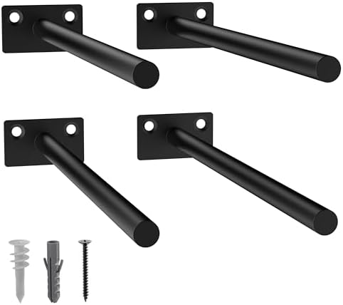 4-Pack 10 inch Floating Shelf Brackets, Hidden Shelf Bracket by FinestHomeDecor