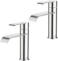 FORIOUS Waterfall Bathroom Faucet Single Hole Chrome 2 Pack by FORIOUS