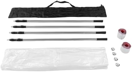 Pssopp Telescoping Dust Barrier Pole Kit, Aluminum Alloy Poles Zipper Entry by Pssopp