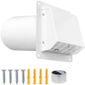 4 Inch Dryer Vent Cover Outside, Galvanized Steel Exterior Hooded Wall Vent by Unknown
