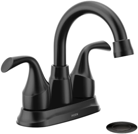Moen Idora Matte Black Two-Handle Centerset Bathroom Sink Faucet by Unknown