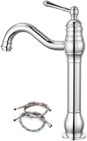 gotonovo Vintage Bathroom Vessel Sink Faucet, Polish Chrome, No Drain by HOME