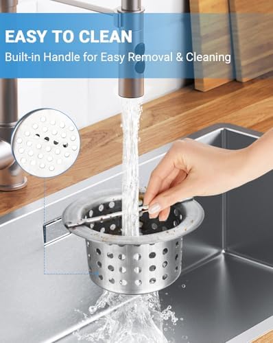 Commercial Floor Drain Strainer Basket, Heavy Duty 304 Stainless Steel Hair - Image 4