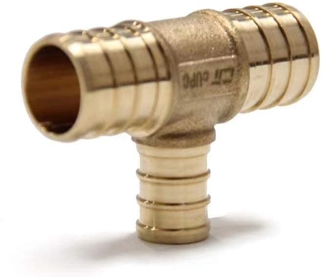 20PC EFIELD Barb Pex 3/4" x 3/4" x 1/2" Reducing Tee Brass Crimp Fittings | - Image 8