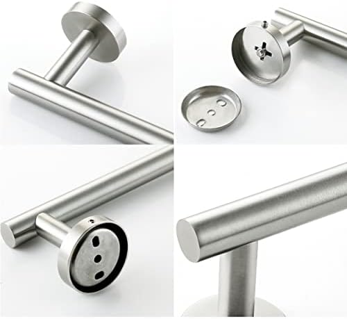 Nolimas 9 Inch Silver Bath Hand Towel Bar SUS 304 Stainless Steel Towel Rod - Image 6