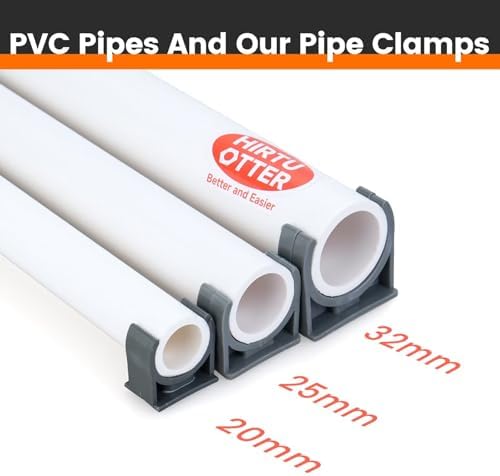 U-Shaped PVC Pipe Clamps Hanger White 20mm/0.79" - Image 3