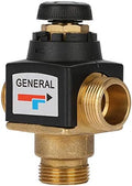 Thermostatic Mixing Valve for Solar Water Heater 3 Way DN20 Male Thread Brass by Yosoo