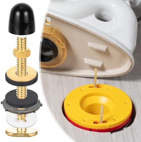Toilet Bolts for Floor, 2 Pack Toilets Floor Bolts and Caps Closet Metal Flange - Image 6