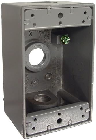 Set of 3 Hubbell-Bell 5320-0 Single Gang 3-1/2-Inch Outlets Weatherproof Box by BELL
