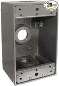 Hubbell-Bell 5320-0 Single Gang 3-1/2-Inch Outlets Weatherproof Box Gray by BELL