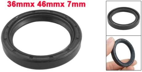 uxcell Metric Rotary Shaft Oil Seal 36x46x7mm TC Double Lips Rubber - Image 2