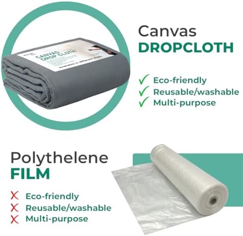 Canvas Drop Cloth for Painting 4x15 feet Pack of 1-8oz Painters Drop Cloths for - Image 5