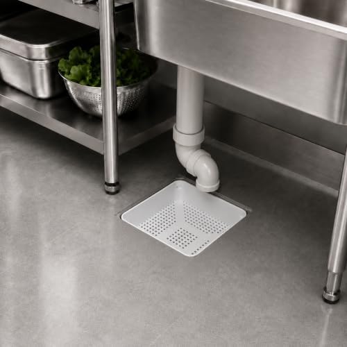 4 Pcs 8.3 Inch Floor Sink Drain Cover, Square Drain Basket Alternative - Image 6