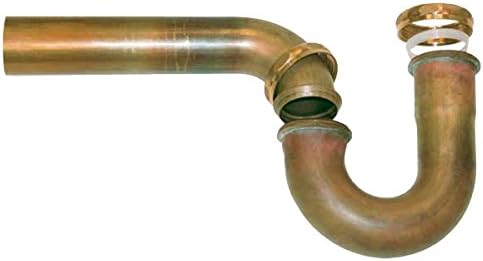 Westbrass D400G-RAW 1-1/2" 17 ga. Tubular Ground Joint P-Trap by Westbrass