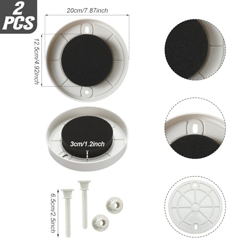 Youyole 2 Pcs Flange Cover Kit White Toilet Flange Repair Kit Includes Nylon - Image 2