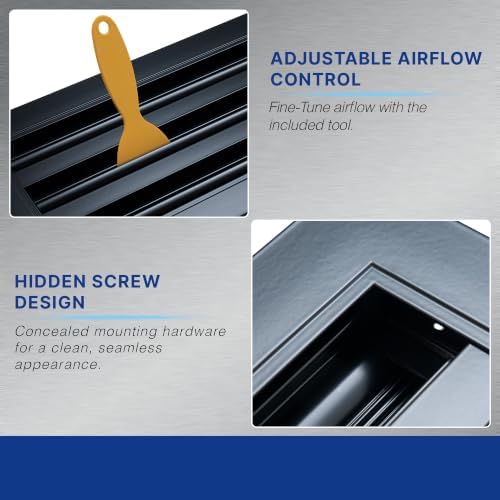 Fits 8x4 Duct Opening, Modern AC Vent Cover, Linear Slot Diffuser - Image 4