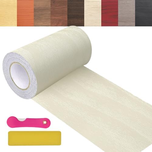 Wood Grain Repair Tape, 5.9 inch X 32ft Self Adhesive Wood Colored Tape by ZERNBER