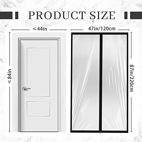 Amylove Zipper 48 x 87 Inch Dust Barrier Door Kit, 4 x 7.25 ft Construction - Image 2