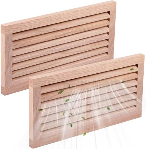 Weysat 2 Pcs 8 x 16 Inch Oak Hardwood Air Return Vent Cover Unfinished by Weysat