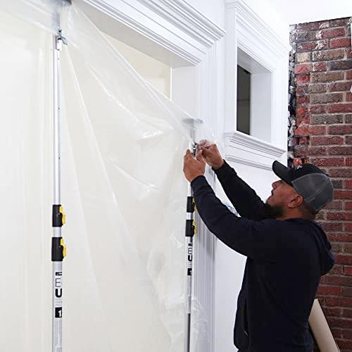 Trimaco 12 ft White Dust Containment Pole 2-Pack and ZipWall Heavy-Duty 7 ft - Image 3