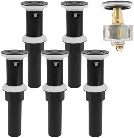 Bathroom Sink Drain, 5 Pack Drain Stopper by Rackickyer